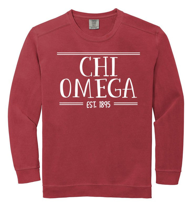 Chi Omega Comfort Colors Custom Sorority Sweatshirt