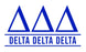 Delta Delta Delta Custom Greek Letter Sticker - 2.5