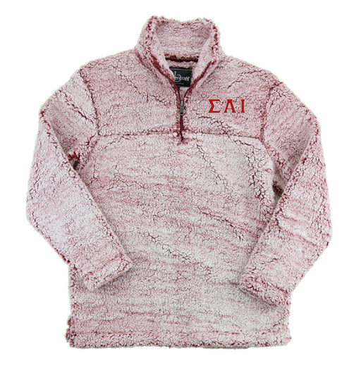Sigma Alpha Iota Embroidered Sherpa Quarter Zip Pullover