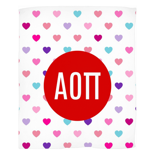 Alpha Omicron Pi Alpha Omicron Pi Hearts Fleece Blankets