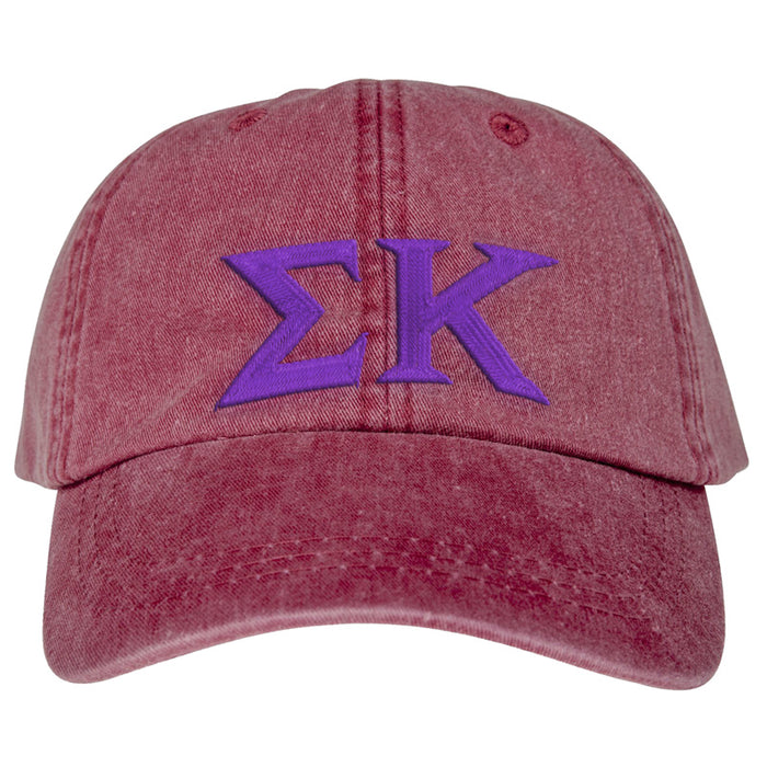 Sigma Kappa Greek Letter Embroidered Hat