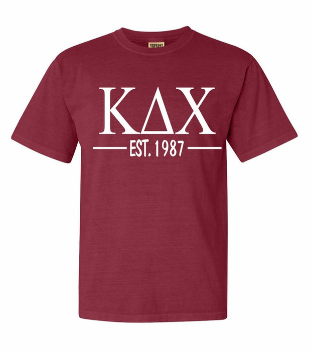 Kappa Delta Chi Comfort Colors Established Sorority T-Shirt