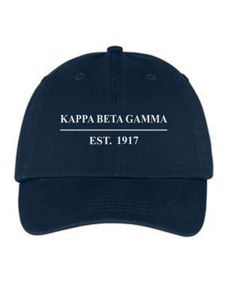 Kappa Beta Gamma Line Year Embroidered Hat