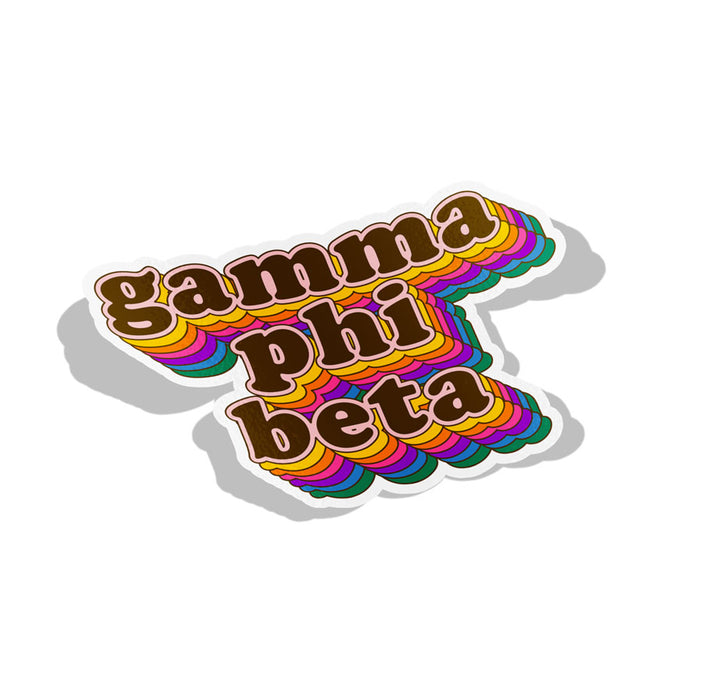 Gamma Phi Beta Retro Sorority Decal