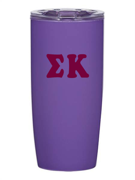19oz Glass Tumbler with Sleeve and Straw (Purple)