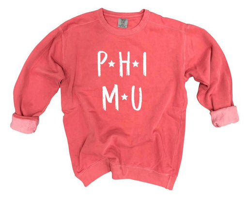 Phi Mu Comfort Colors Starry Nickname Sorority Sweatshirt