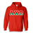 Default Two Toned Lettered Hooded Sweatshirt