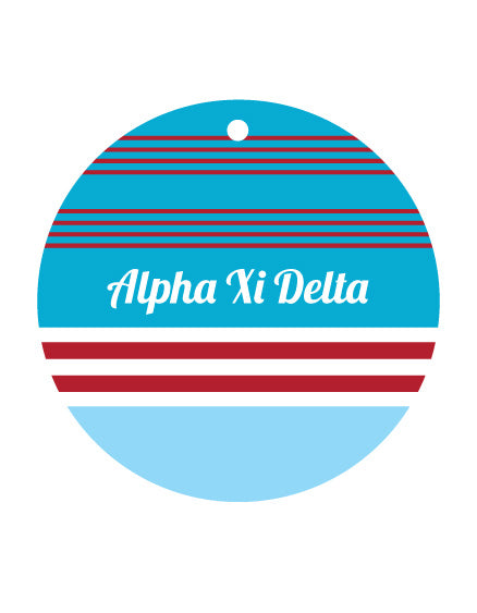 Alpha Xi Delta Color Block Sunburst Ornament