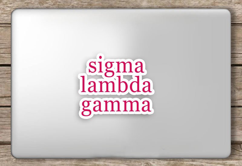 Sigma Lambda Gamma Script Sticker