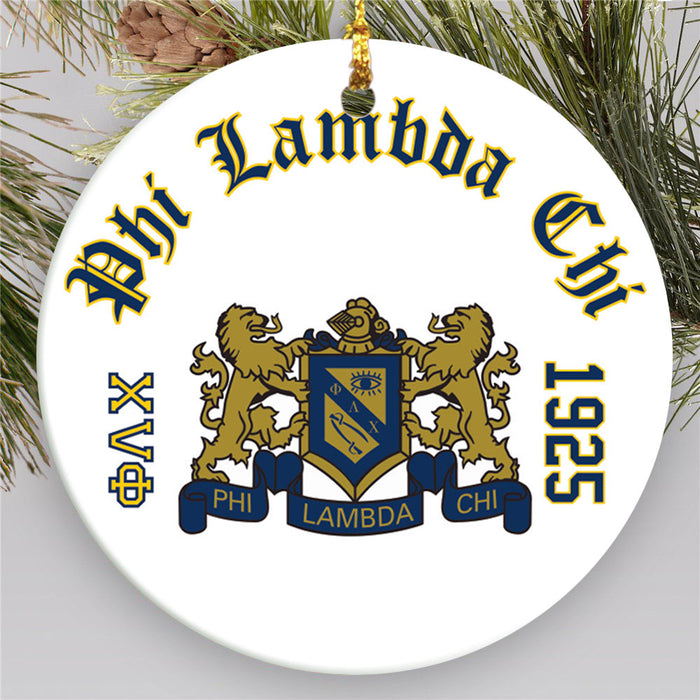 Phi Lambda Chi.jpg Round Crest Ornament