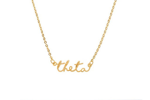 Kappa Alpha Theta Script Necklace