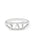 Sigma Delta Tau Sterling Silver Ring with Lab Created Clear Diamond