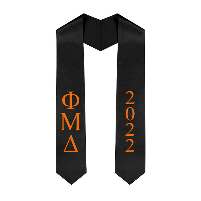 Phi Mu Delta Vertical Grad Stole with Letters & Year