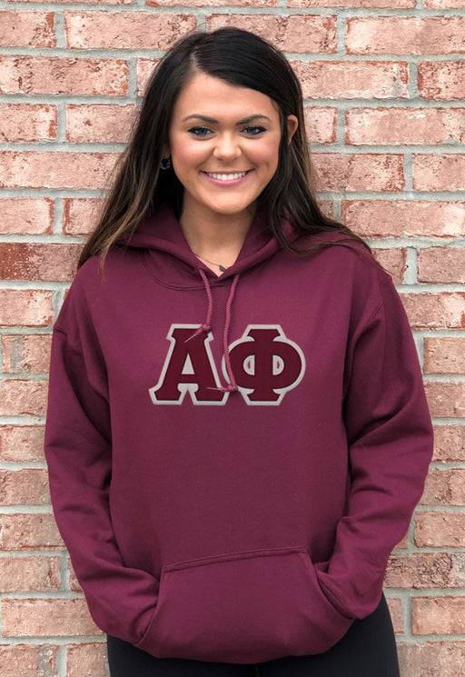 Alpha Phi Lettered Hoodie