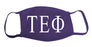 Tau Epsilon Phi Face Mask With Big Greek Letters