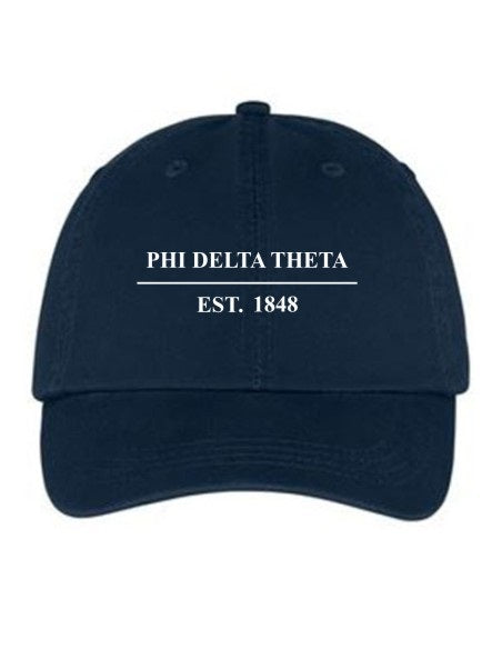 Phi Delta Theta Line Year Embroidered Hat