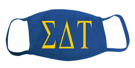 Sigma Delta Tau Face Mask With Big Greek Letters