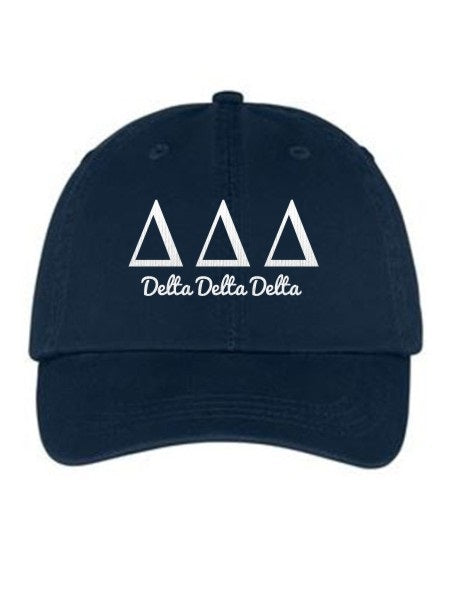 Delta Delta Delta Collegiate Curves Hat