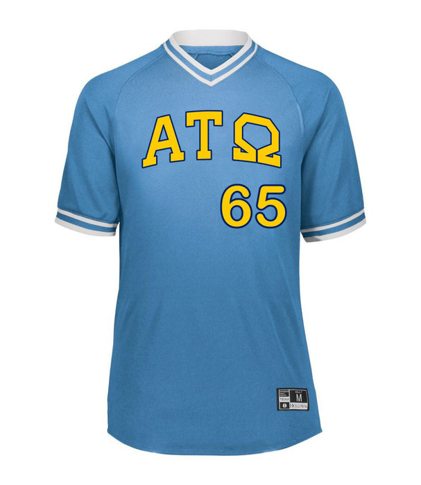 Alpha Tau Omega Retro V-Neck Baseball Jersey