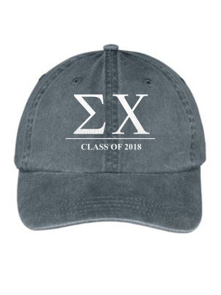Sigma Chi Embroidered Hat with Custom Text