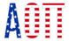 Alpha Omicron Pi American Flag Letter Sticker - 2.5