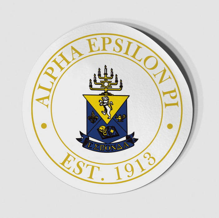 Alpha Epsilon Pi Circle Crest Decal