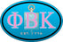 Phi Beta Kappa Color Oval Decal