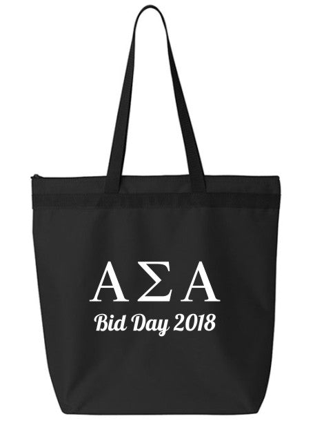 Alpha Sigma Alpha Roman Letters Event Tote Bag