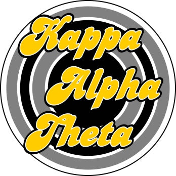 Kappa Alpha Theta Funky Circle Sticker