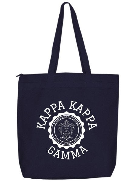 Kappa Kappa Gamma Crest Seal Tote Bag