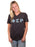 Phi Sigma Rho Unisex V-Neck T-Shirt with Sewn-On Letters
