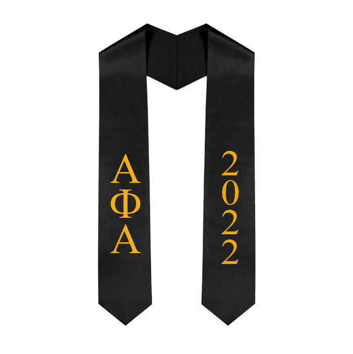 Alpha Phi Alpha Vertical Grad Stole with Letters & Year