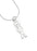 Theta Phi Alpha Sterling Silver Lavaliere Pendant with Clear Swarovski Crystal