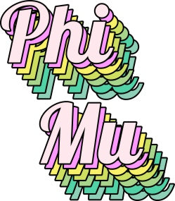 Phi Mu Greek Stacked Sticker