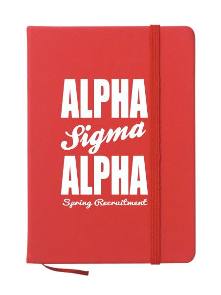 Alpha Sigma Alpha Cursive Impact Notebook