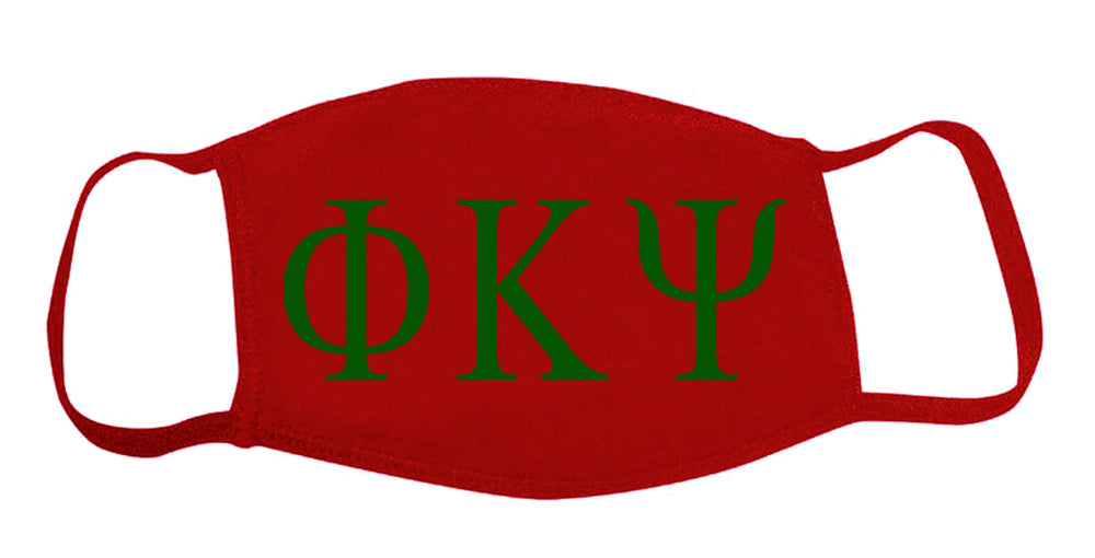 Phi Kappa Psi Face Mask With Big Greek Letters