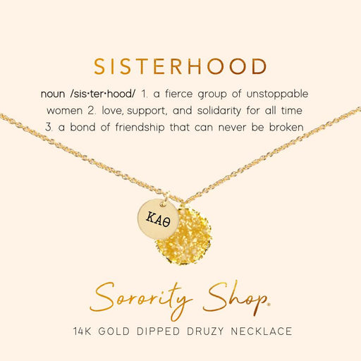 Kappa Alpha Theta Sisterhood Druzy Necklace
