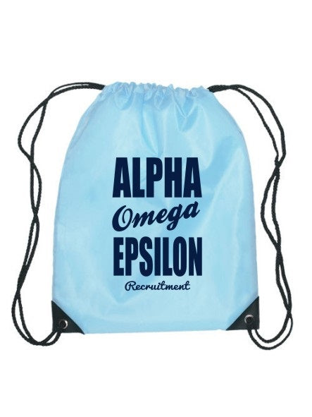 Alpha Omega Epsilon Cursive Impact Sports Bag