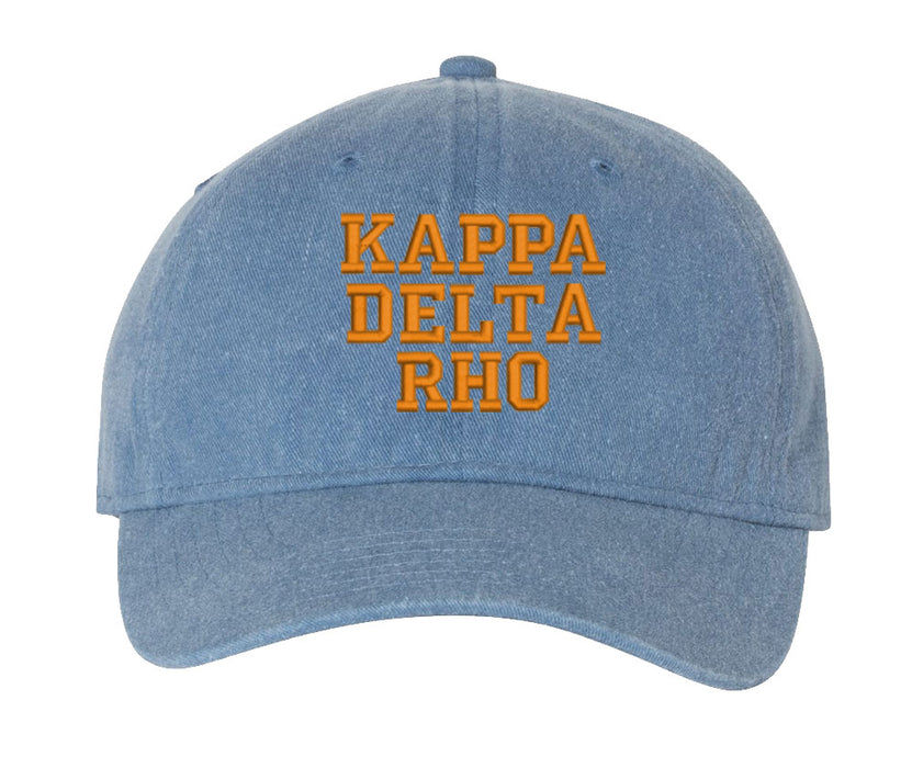 Kappa Delta Rho Comfort Colors Varsity Hat
