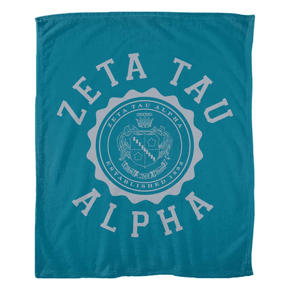 Zeta Tau Alpha Seal Fleece Blankets Zeta Tau Alpha Seal Fleece Blankets
