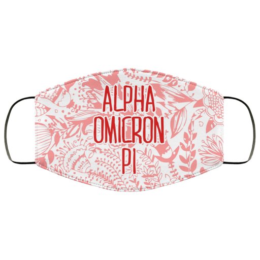 Alpha Omicron Pi Floral Face Mask