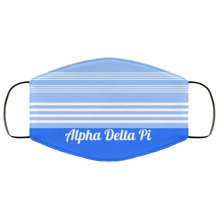 Alpha Delta Pi Two Tone Stripes Face Mask Alpha Delta Pi Two Tone Stripes Face Mask
