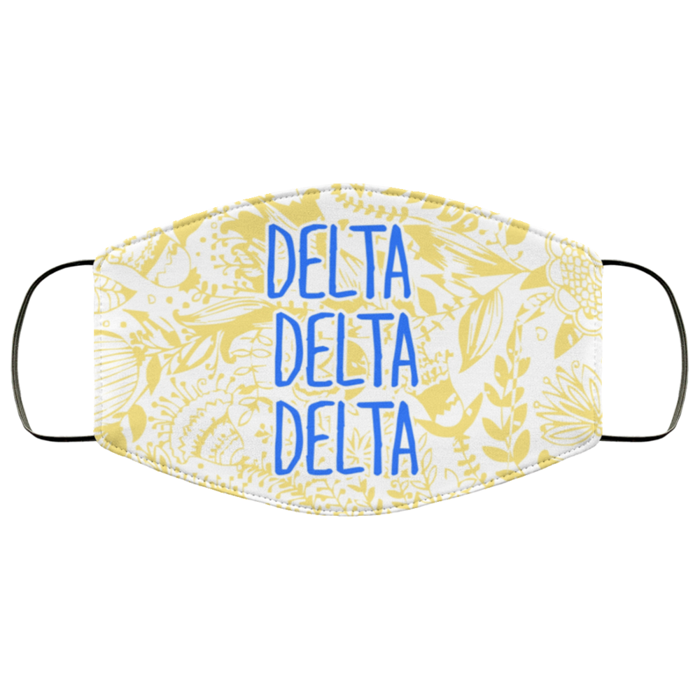 Delta Delta Delta Floral Face Mask Delta Delta Delta Floral Face Mask