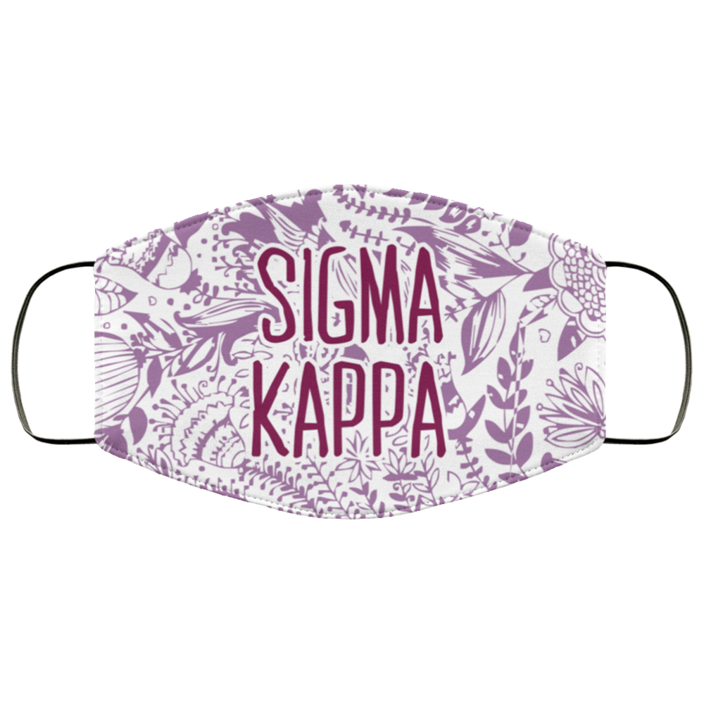 Sigma Kappa Floral Face Mask Sigma Kappa Floral Face Mask
