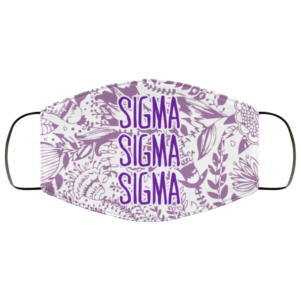 Sigma Sigma Sigma Floral Face Mask Sigma Sigma Sigma Floral Face Mask