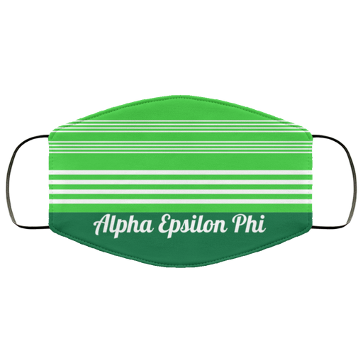 Alpha Epsilon Phi Two Tone Stripe Face Mask