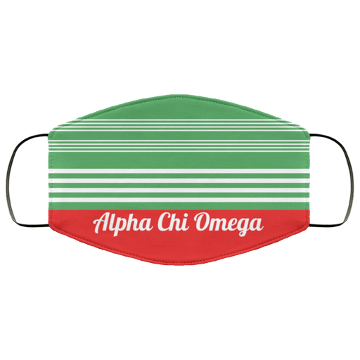 Alpha Chi Omega Alpha Chi Omega Two Tone Stripes Face Mask