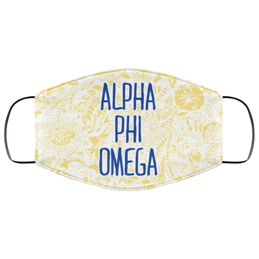 Alpha Phi Omega Floral Face Mask