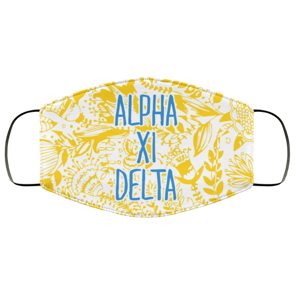 Alpha Xi Delta Floral Face Mask Alpha Xi Delta Floral Face Mask