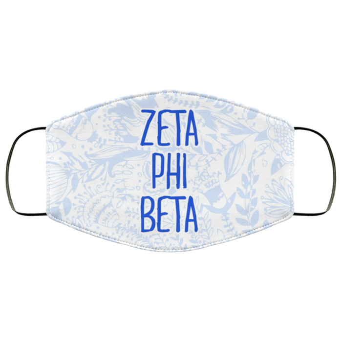 Zeta Phi Beta Floral Face Mask Zeta Phi Beta Floral Face Mask